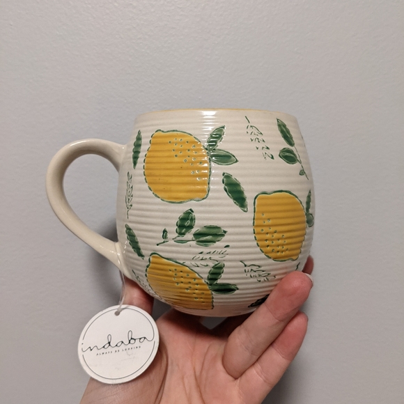 indaba Other - Indaba Lemon Mug Ceramic New With Tags